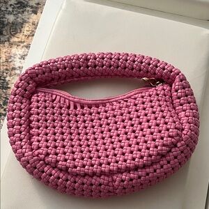 Sincerely Jules Pink Woven Shoulder Bag